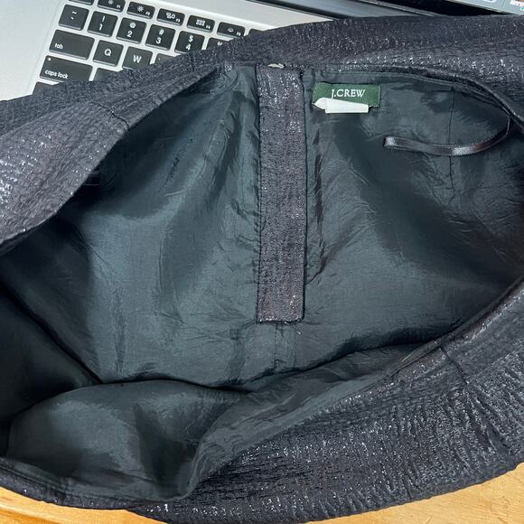 J. Crew Silk Blend Y2K Vintage Metallic Mini Skirt Size M/L Fairygoth Edgy Chic - Picture 4 of 5